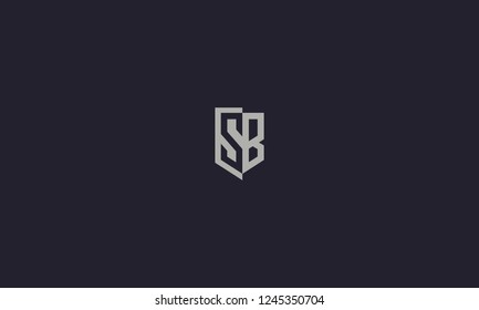 LETTER S AND B LOGO WITH NEGATIVE SPACE EFFECT FOR LOGO DESIGN OR ILLUSTRATION USE