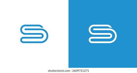 Letter s b logo. Suitable for business logo, brand, interview show, podcast, quiz. Flat Vector Logo Design Template Element.