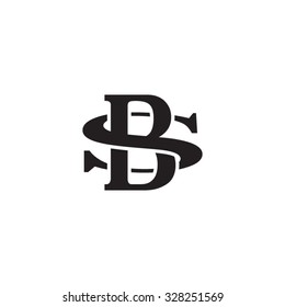 logotipo en monograma de letra S y B