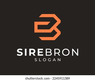 Letter S or B or SB or BS Simple Modern Minimalist Geometric Monogram Vector Logo Design