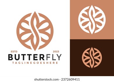 Letter S Beauty Butterfly Business Company Logo design vector symbol icon illustration