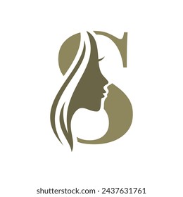 Letter S Beauty Face Logo