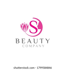 Letter  S Beauty Logo, Natural Spa Salon