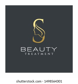 Letter S Beauty Logo Vector Icon