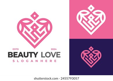 Letter S Beauty Love logo design vector symbol icon illustration