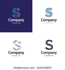 Carta S Gran Paquete de Logotipos Diseño de logotipos creativos Modernos para su empresa
