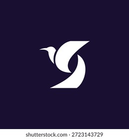 Letter S Bird Unique Simple Logo