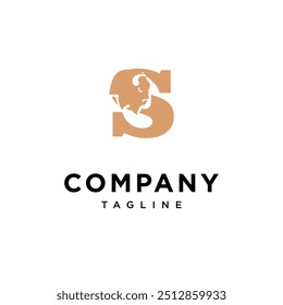 Letter S Bison logo icon vector