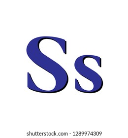 letter S blue
