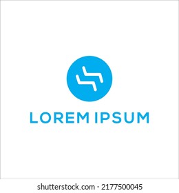 letter s blue logo design technology