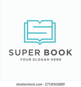 letter S book logo design element vector template