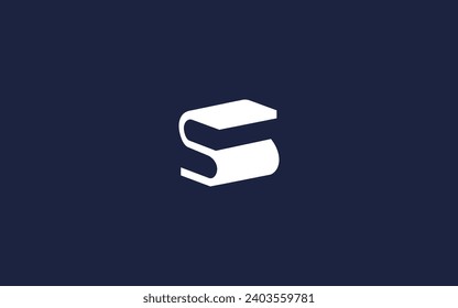 letter s with book logo icon design vector design template inspiration