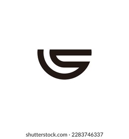 Letter S bowl geometric symbol simple logo vector