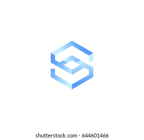 The letter S - box vector logo.