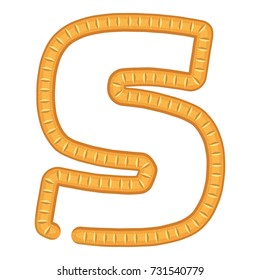Letter s bread icon. Cartoon illustration of letter s bread vector icon for web