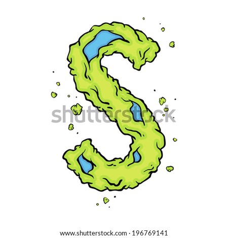 letter s bright green element stylish stock vector royalty free