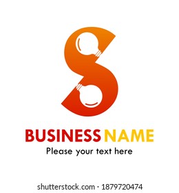 Letter s with bulb lamp vector logo template. Suitable for brand, ientity, web, business, idea etc