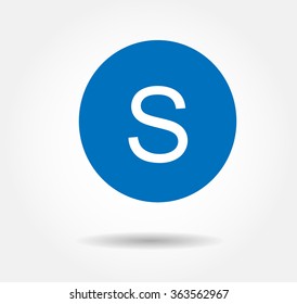 letter s Button Vector, JPG, JPEG, EPS, Icon design.