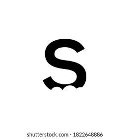 letra s con logotipo de forma de byte 