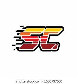 letter S and letter C logo