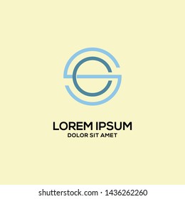 Letter s c logo template eps 10