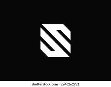 Letter S C Minimal Monogram Logo Mark, Modern Minimalist Sign Symbol Abstract Lettermark Logos for Startup ecommerce business or company.