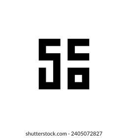 Letter S, c and o square geometric symbol simple logo vector