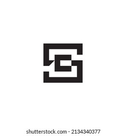 
letter S and C simple symbol box vector logo