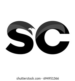 letter S and C vector logo.