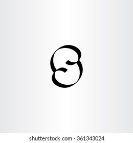 letter s calligraphy vector icon logo symbol
