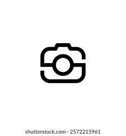 Letter S Camera Logo Design Vector