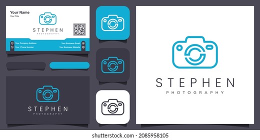 letter S camera logo. camera photography logo with letter S icon vector template