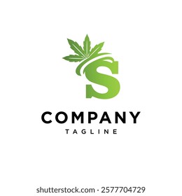 Letter S Cannabis Logo Icon Vector