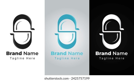 Letter S Capsule Logo, Elegant and simple logo of letter S that forms negative space capsule. Can be used as brand identity of medical