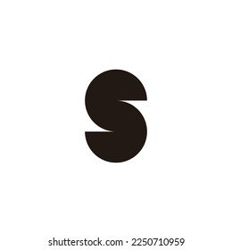 Letter S capsule, unique geometric symbol simple logo vector