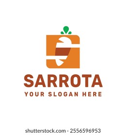 Letter S with carrot logo
