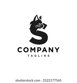 Letter S Cat logo icon vector
