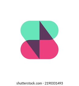 Plantilla de logotipo del chat de la letra S o del perno S