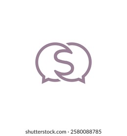 Letter S Chat chat bubble logo design vector
