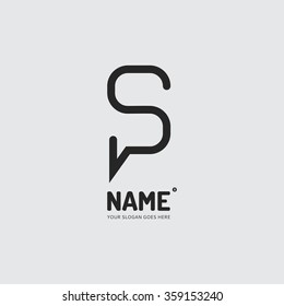 Letter S and chat bubble, logo design vector template. Company, mobile app, symbol concept icon.