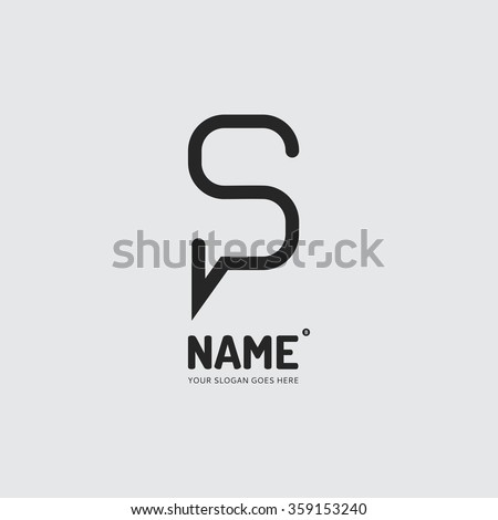 Letter S and chat bubble, logo design vector template. Company, mobile app, symbol concept icon.