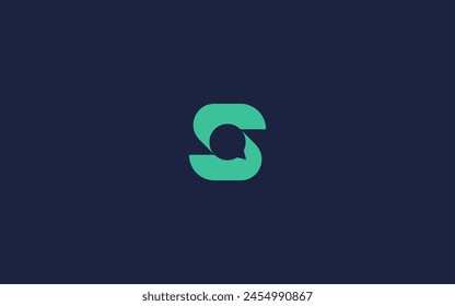 letter s with chat logo icon design vector design template inspiration