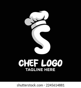 Letter S Chef Logo Design Vorlage Inspiration, Vektorgrafik.