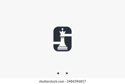 letter s with chess logo design vector silhouette illustration