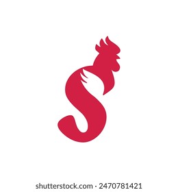 Letter S Chicken logo icon vector template.eps