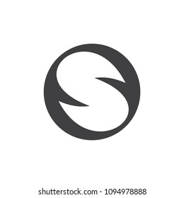 letter s circle arrows design logo 