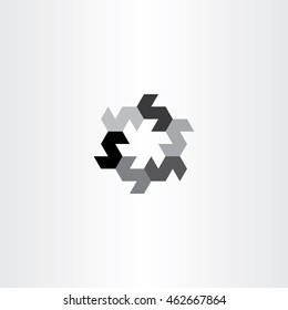 letter s in circle black icon vector rotation design