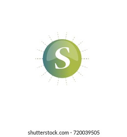  Letter S with circle color element logo Design