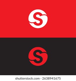 letter S circle company logo vector illustration template design