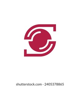 letter S circle core vision logo